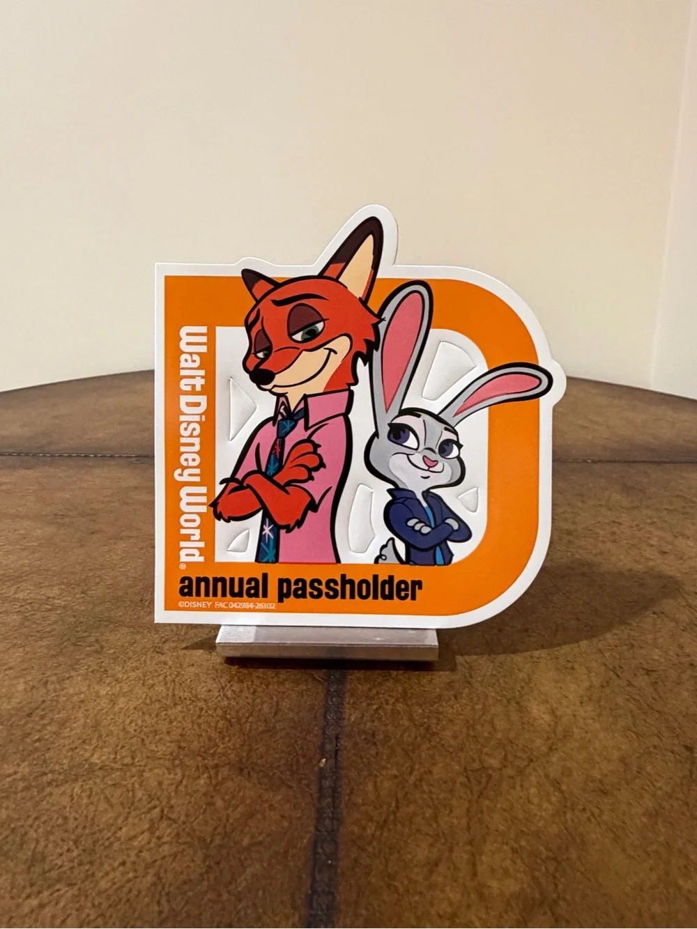 New 2026 Authentic Disney World Annual Passholder Zootopia Nick & Judy Magnet